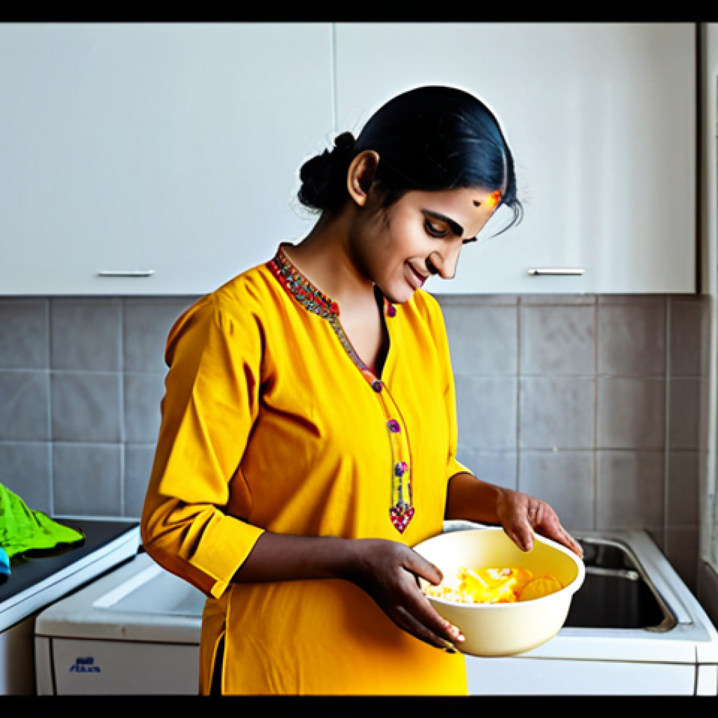 Cotton Clothing Care**
"A woman carefully washing colorful cotton clothes in a basin with mild detergent, fully clothed in a modest salwar kameez, bright and airy laundry room background, safe for work, appropriate content, perfect anatomy, correct proportions, natural pose, professional, family-friendly, well-formed hands, proper finger count, natural body proportions."
**