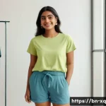 Home 22 계절별 캡슐 옷장 브랜드별 가격 비교 - A stylish Bengali woman in a minimalist capsule wardrobe standing in a bright, modern room with natu...